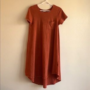 LulaRoe Carly Dress Burnt Orange XS/S